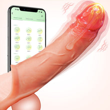 Laden Sie das Bild in den Galerie-Viewer, APP Vibrationsmodi Sex Spielzeug für Paare Frauen Extrem Realistisch Dildo Penis Sleeve für Vergrößerung und Zeit Verlängern