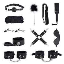 Laden Sie das Bild in den Galerie-Viewer, BDSM 11PCS - 11-teiliges Leder-Fesselset