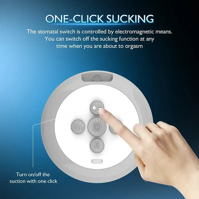 Tragbarer automatischer männlicher Masturbator mit 8 Modi und 9 Geschwindigkeiten, Teleskop-Saugfunktion