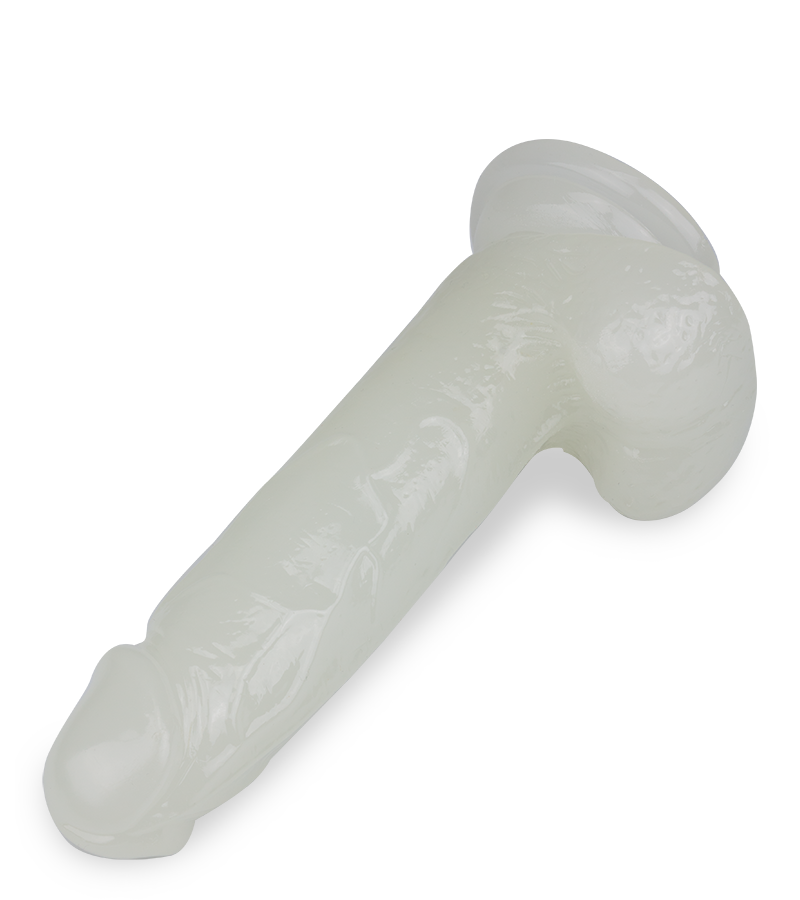 19 cm langer phosphoreszierender Saugnapf-Dildo Lumino
