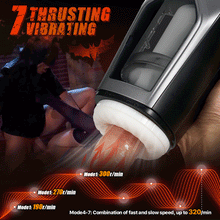 Laden Sie das Bild in den Galerie-Viewer, 7 Thursting &amp; Vibrating mit riesigem sichtbarem Fenster Oral Male Masturbator