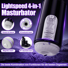 Laden Sie das Bild in den Galerie-Viewer, Lightspeed-7 Arten von Teleskop- und 7 Arten von Dreh-Saugnapfhalterungen, magnetischer Innenbehälter, 4-in-1-Masturbator