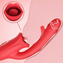 Laden Sie das Bild in den Galerie-Viewer, G-Punkt Flapping Vibrator mit Kussfunktion &amp; vibrierender Zunge