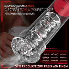 Laden Sie das Bild in den Galerie-Viewer, 2 IN1 9 Vibration 3 Saugmodi Penispumpe S-HANDE