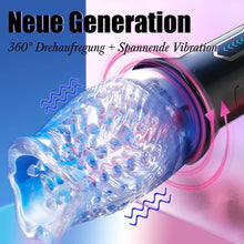 Laden Sie das Bild in den Galerie-Viewer, ORKAN 2 in 1 transparente Version des Automatischer 7 Rotation 7 Vibration Cup Masturbator