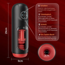 Laden Sie das Bild in den Galerie-Viewer, 8 schiebende 8 vibrierende 3D-Kanal-Männermasturbator