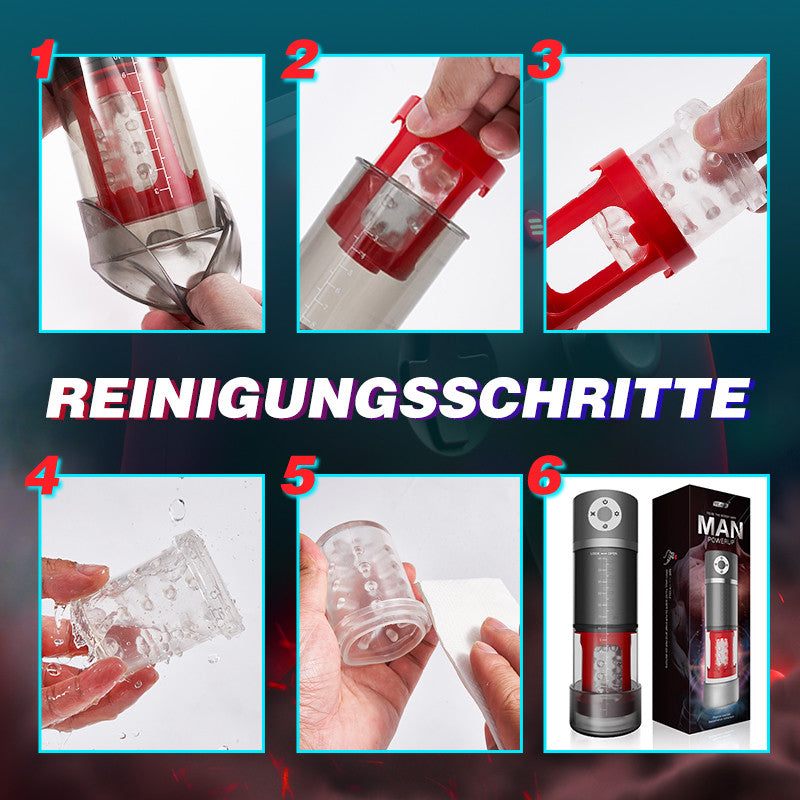 5 Rotierende + 5 Saugen 2-in-1 Masturbation Cup Penis Pumpe