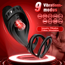 Laden Sie das Bild in den Galerie-Viewer, 3-in-1 Glans Trainer Masturbation Cup mit Penisring