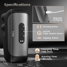 Laden Sie das Bild in den Galerie-Viewer, Evans - Automatic 10 Finger Pinchin &amp; Tapping for Massage Therapy Penis Vibrator