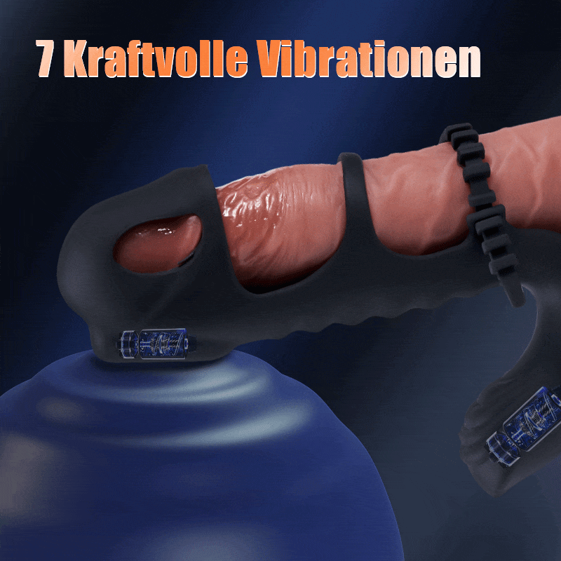 Lucifer - Dual-Motor-7-Vibrations-Penis-Hülse und Vibrator 2-in-1 Erwachsenenspielzeug