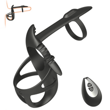 Laden Sie das Bild in den Galerie-Viewer, 12 Vibrating Wearable Erection Cock Ring with C &amp; G-Spot Stimulation for Couple Fun