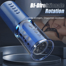 Laden Sie das Bild in den Galerie-Viewer, Bluesea 6 Bi-Directional Thrusting Rotation Masturbator mit Suction Base