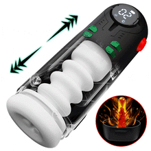 Laden Sie das Bild in den Galerie-Viewer, 9 Stoßen Vibrieren Saugen Heizen Masturbator Cup