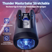 Laden Sie das Bild in den Galerie-Viewer, Leten- Thunder fleischiger teleskopischer vibrierender automatischer männlicher Masturbator Blowjob Stroker
