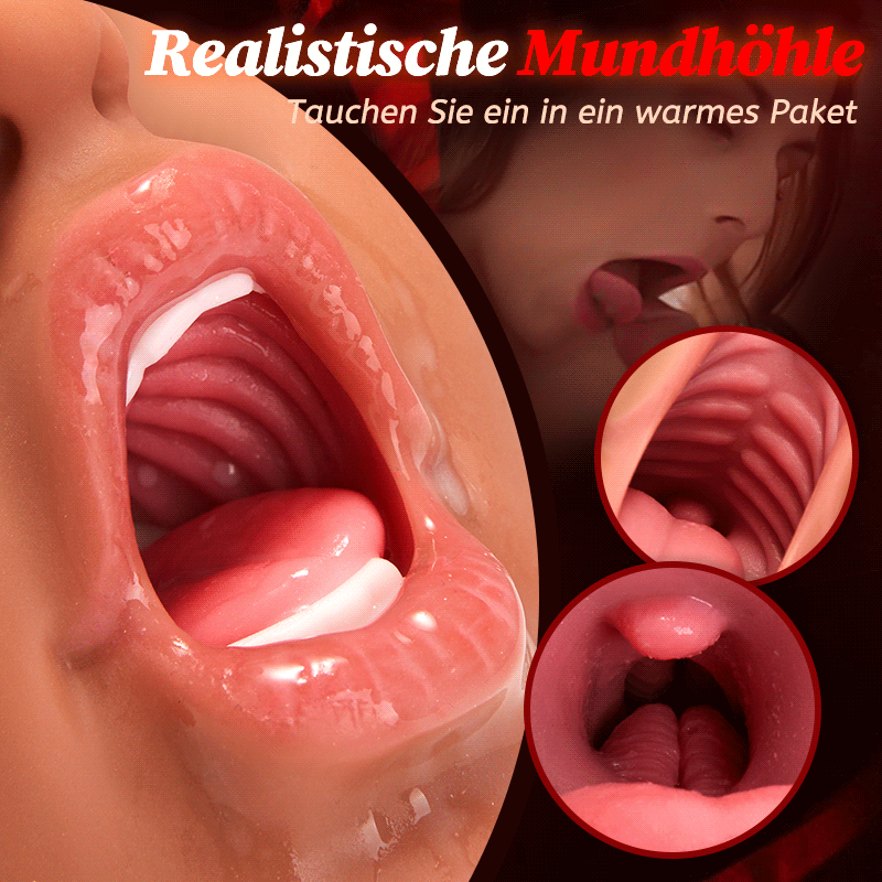 BRAUNE SCHÖNHEIT Tragbarer Masturbator Blowjob Taschenmuschi Masturbator