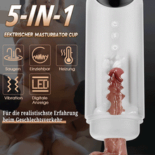 Laden Sie das Bild in den Galerie-Viewer, 4 Thrusting 4 Suction 10 Vibration Heating Function Masturbator Cup