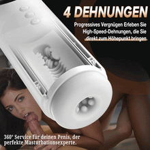 Laden Sie das Bild in den Galerie-Viewer, 4 Thrusting 4 Suction 10 Vibration Heating Function Masturbator Cup