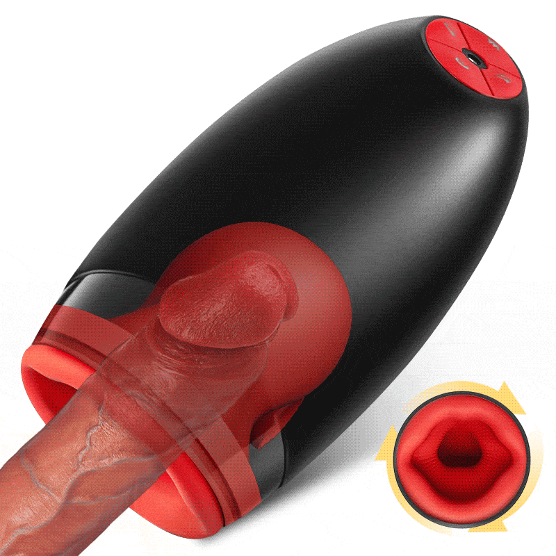 3-in-1 Glans Massage Master Trainer 3 Rotation, 5 Saugen, 10 Vibration Ultra Simulation D