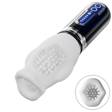 Laden Sie das Bild in den Galerie-Viewer, Tornado 3.0 - Dual Motor Oralsex Analoger Masturbator 7 Vibrationen 5 Retraktionen 5 Rotat