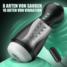 Laden Sie das Bild in den Galerie-Viewer, Evolution-8 Sucking 10 Vibrating One Touch Orgasm Digital Vacuum Masturbator