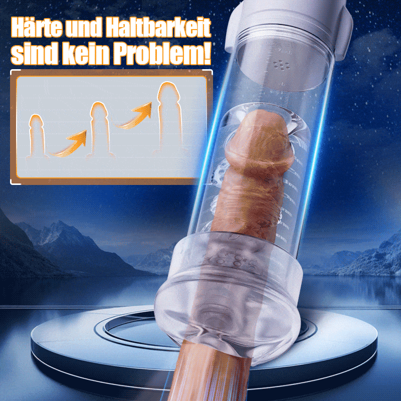 Launcher – Vibrations-Saug-Gerät mit transparentem Innenschlauch zur Penisvergrößerung und -erneuerung
