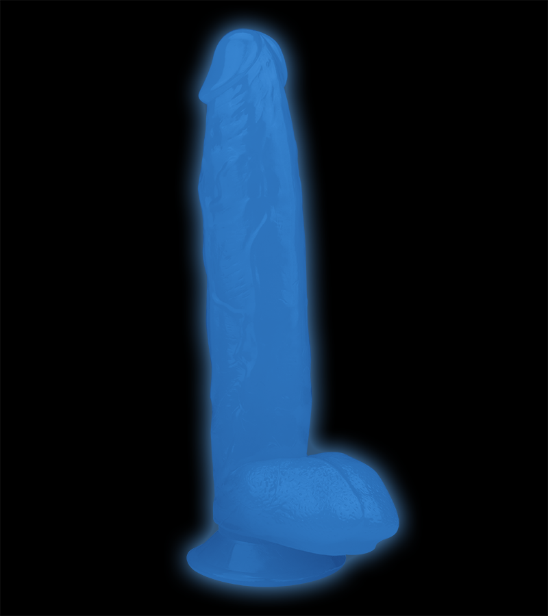 26 cm langer phosphoreszierender Saugnapf-Dildo Lumino