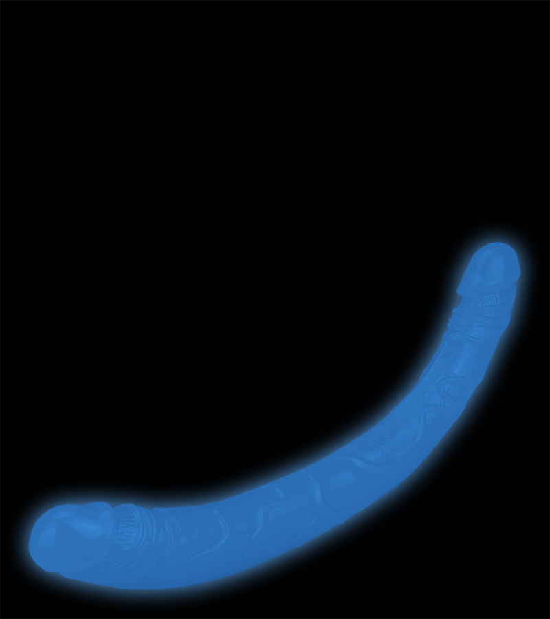 37 cm langer phosphoreszierender Doppeldildo Lumino