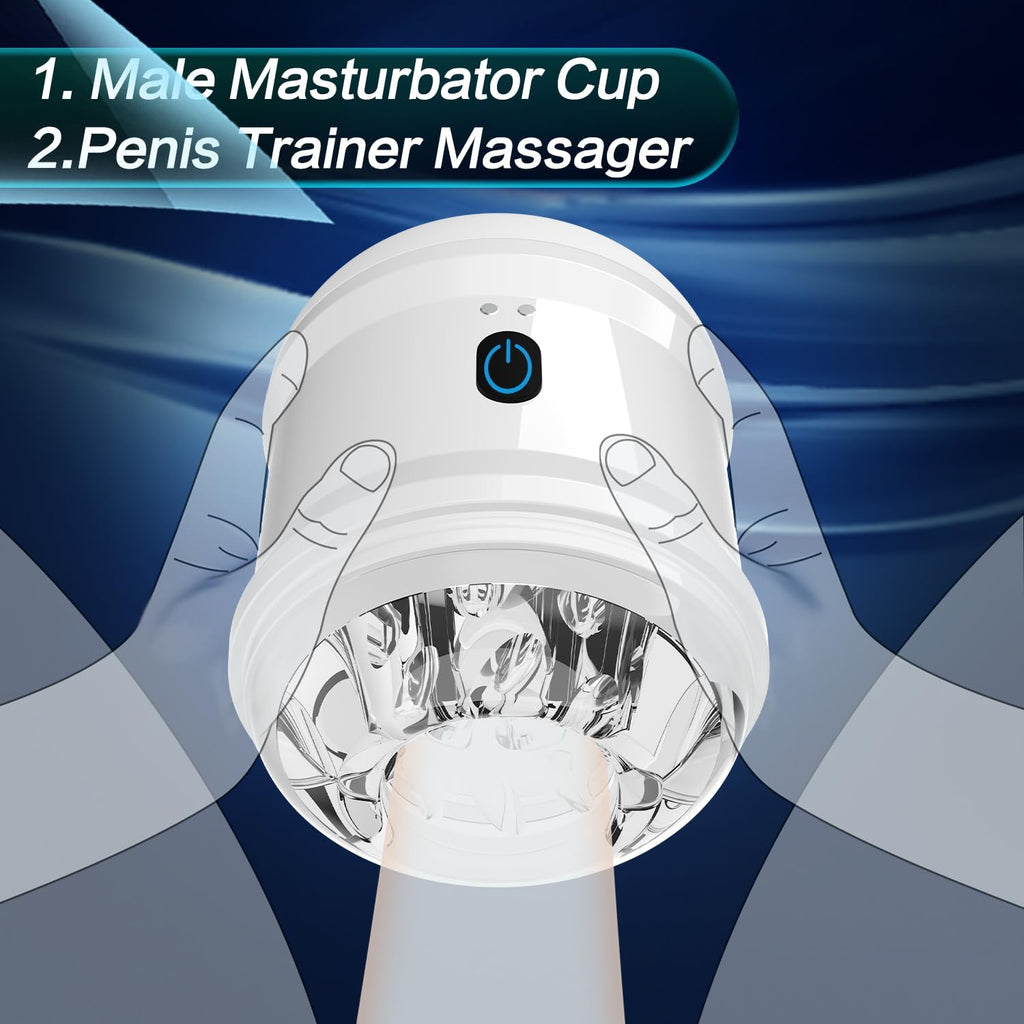 Automatische Elektrischer Masturbator Cup mit Starker 10 Saug und Vibrationsmodi