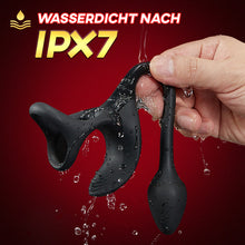 Laden Sie das Bild in den Galerie-Viewer, Anal Plug kugelförmiger Vibrationsstimulator mit Penisringe