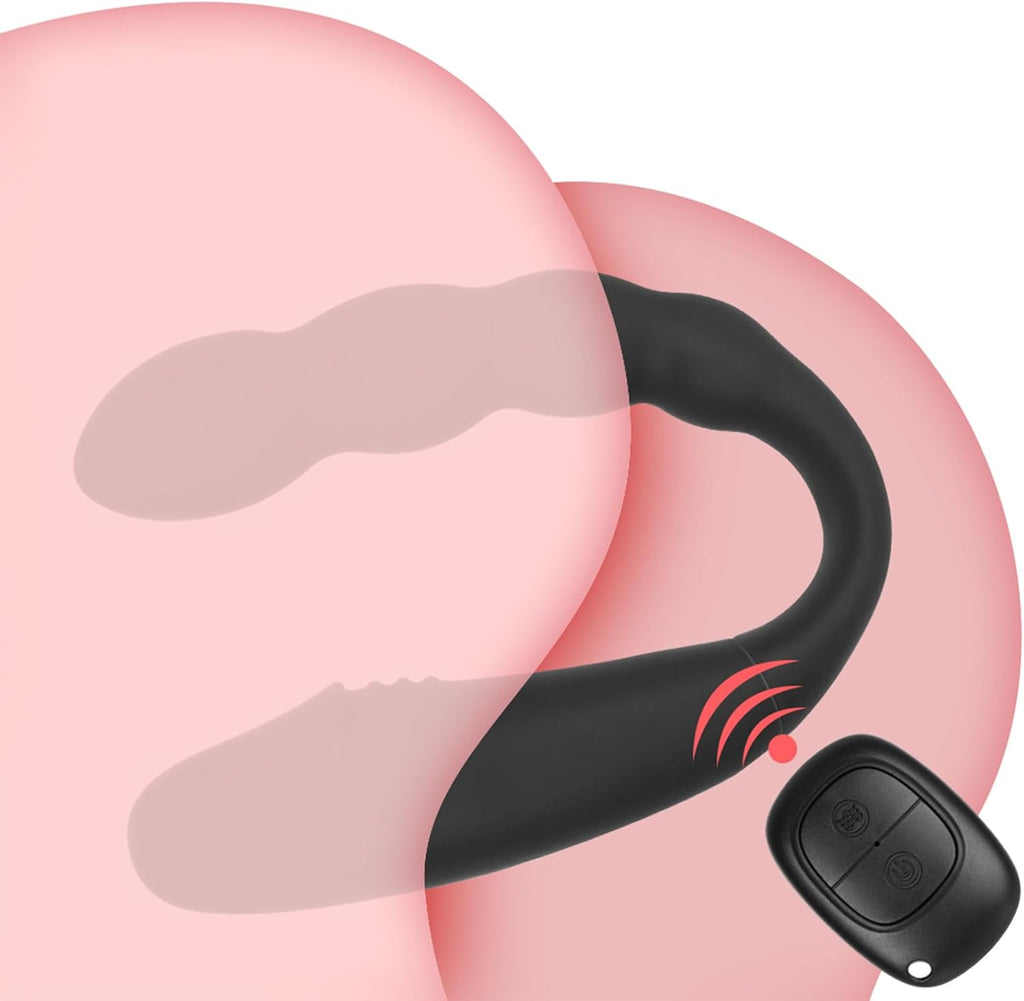 Doppeldildos Dildo Anal Vibrator Klitorisstimulator G-punkt Vagina Klitoris Anal Massage Drahtlose Steuerung Dildo Doppel Headed Vibratoren U-förmigen Sex spielzeug für für Frauen Lesben, Paar