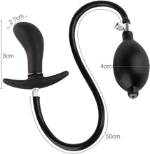 Laden Sie das Bild in den Galerie-Viewer, Aufblasbarer Butt Plug Prostata Massagegerät mit Metallport, Anal Sex Toy für Anfänger Fortgeschrittene Anal Plug für Männer Frauen Prostata Vagina Stimulation