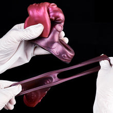 Laden Sie das Bild in den Galerie-Viewer, Monster Penis Sleeve, Silikon Penishülle mit Hodenring, Penismanschetten, Penis Dildo Manschette, Sexspielzeug für Männer zür Penis Vergrößerung Verlängerung