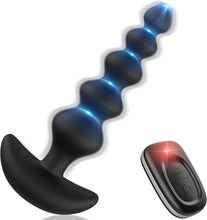 Laden Sie das Bild in den Galerie-Viewer, Wakelust Analplug Anfänger Analvibratoren 16 Vibrationsmodus Mit Fernbedienung und 5 Anders Größen Analkugeln, Sexspielzeug Für Paare Frauen Männer Buttplug G-Punkt Prostata Stimulator Massagegerät