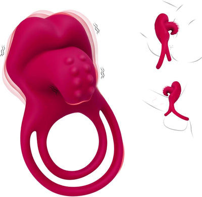 Penisring Vibrator mit Klitoris Stimulator Penisring Vibration Paarvibrator für Paare Penis-Vibrator Sexspielzeug für Paare zu Zweit Penis Ring Vibratoren Klitoris Sex Spielzeug mit 10 Vibrationsmodi