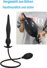 Laden Sie das Bild in den Galerie-Viewer, 26cm Superlang Aufblasbar Analplug mit Pumpe,Verstellbar Riesen Dildo Butt Plug,Analkugeln Anal Spreizer SM Sexspielzeug Extreme Paare Frauen Männer