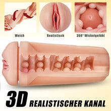 Laden Sie das Bild in den Galerie-Viewer, Elektrischer Masturbator mit 5 Saugmodi 10 Vibrationsmodi Sex Spielzeug für die Männer solo Masturbieren für Männer blowjob Männer Taschenmuschi 20cm lang realistische masturbatoren Vagina Pussy