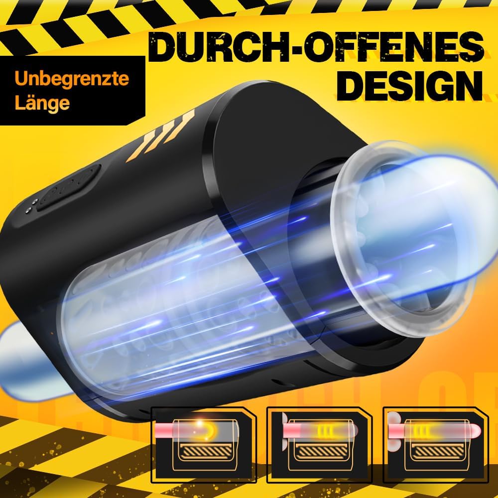 2 in 1 Elektrischer Masturbator mit 7 Stoßen und Rotieren offenes Masturbieren für Männer wasserdicht Masturbatoren Taschenmuschi, Eichel Penis Trainer Sex Spielzeug für die Männer solo Blowjob