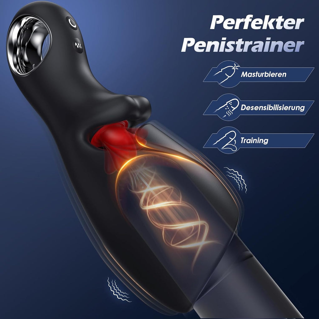 Sex Spielzeug für die Männer Masturbator, Zungenlecken Flattern Masturbatoren Vibrator, Upgraded Flügeldesign Vibratorensets Masturbieren für Männer Paare Sex Toys mit 10x10 Modi & APP Reif Glanvoo