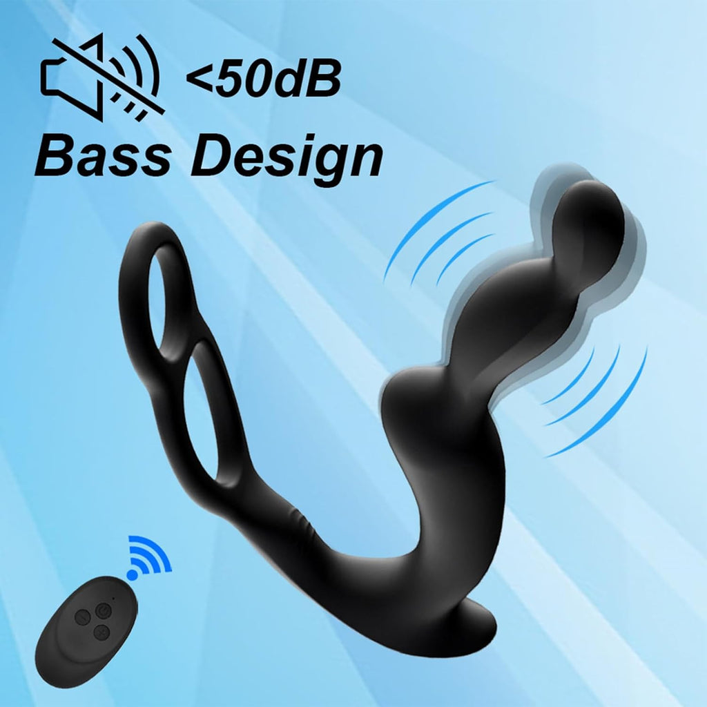 3 Motoren Analvibratoren für Mann Prostata Stimulation mit Penisring Anal Plug Sexspielzeug Vibrator Dildo Vibratoren Silikon Sex Toy Sex Spielzeug für die Männer Frau