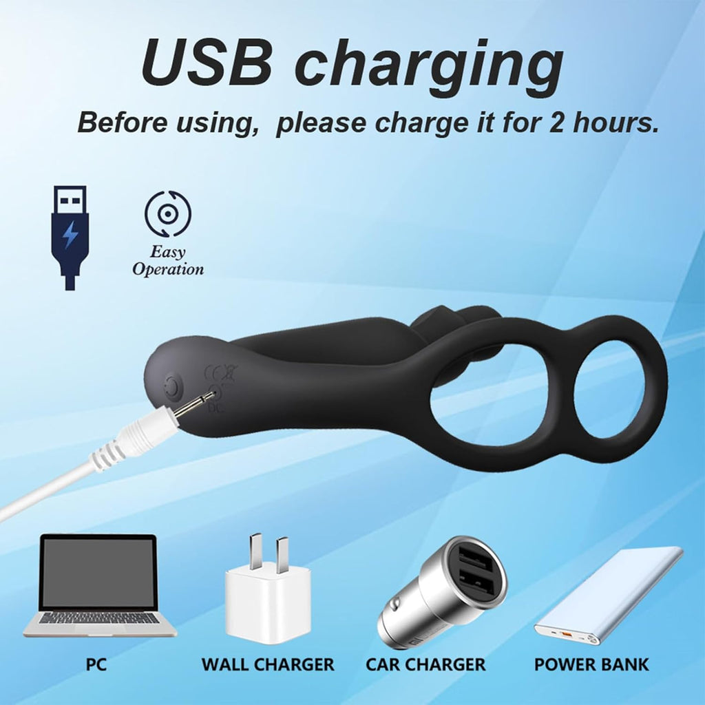 3 Motoren Analvibratoren für Mann Prostata Stimulation mit Penisring Anal Plug Sexspielzeug Vibrator Dildo Vibratoren Silikon Sex Toy Sex Spielzeug für die Männer Frau