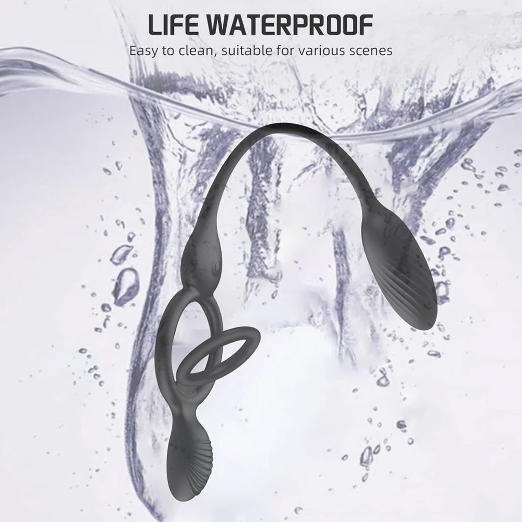 Paar teilen Analvibratoren mit Penisringe Prostata Massagegerät Fernbedienung Analkugel mit 10 Vibrationsmodi Butt Plug Stimulator Analplug Sexspielzeug für Männer Paare.