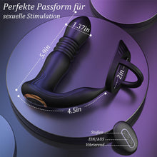 Laden Sie das Bild in den Galerie-Viewer, Meeteel Prostata Stimulation Männer mit Penisring, Anal Vibrator mit 3 Schock- und 10 Vibrationsmodi Sex Spielzeug für die Männer Anal Dildo Analplug Analvibratoren Vibratorensets für Paare,Frau