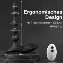 Laden Sie das Bild in den Galerie-Viewer, Analvibrator Analplug Vibratoren, Silikon Analkugeln mit 10 Vibrationmodi Buttplug Prostata Stimulator Sexspielzeug für Männer, Frauen, Paare