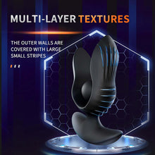 Laden Sie das Bild in den Galerie-Viewer, Aufblasbarer Analplug mit 10 Vibrationsmodi Vibrator Anal Dildo Riesige Butt Plug Anal Expansion Sex Spielzeug Männlichen Prostata-massagegerät anal vibrator