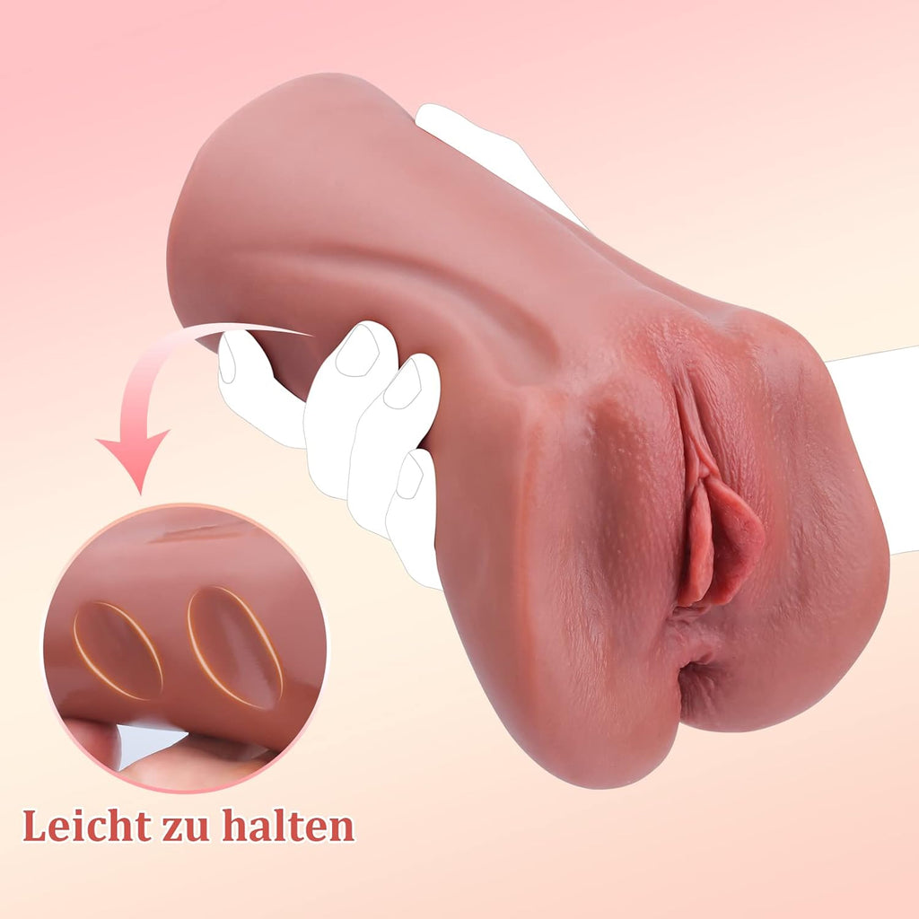 2in1 Realistisch Masturbieren Taschenmuschi Groß Sex Spielzeug , Sexpuppe, Masturbator Vagina Anal Klitoris Erotik Sexspielzeug für Männer solo