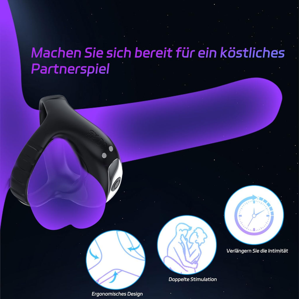 Vibrator für männer mit 9 modi APP Steuerung Cockringe für herren gummi Sex spielzeug für die paare Penies ring Vibratoren für männer Sex sexspielzeug für männ zum befriedigen (APP-Steuerung)