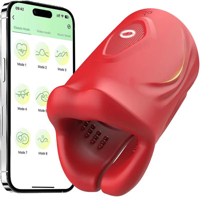 Penistrainer APP Steuerung Elektrischer Masturbator Eichel Stimulator für Männer mit 9 Vibrationsmodi Masturbatoren Oralsex Penis Vibrator Masturbieren Sex Spielzeug für die Männer Solo