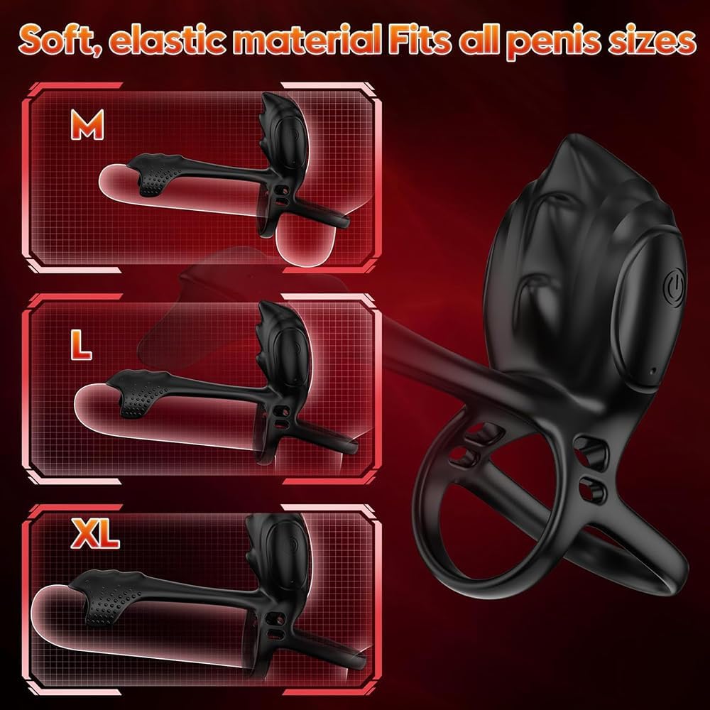 Prostata Vibrator APP Steuerung Silikon Penisring Vibratoren Cockring Erotisches Sexspielzeug, Mit 10 Vibrationsmodi Cockring Penistrainer Massagegerät Hodenring-Vibrator für Männer Solo