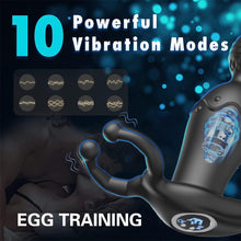 Laden Sie das Bild in den Galerie-Viewer, Analvibratoren für Mann Buttplug Analplug Vibration Sex Spielzeug für Paare G-Punkt Prostata Vibrator mit 10 Vibrationmodi Analkugeln Liebeskugeln mit Penisring Hoden Ring