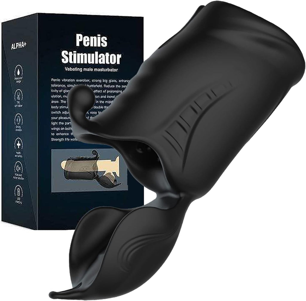 3-in-1 Penis-Trainer Mit 10 Vibrationsmodi Neuer Masturbator Electric Glans Vibrator Zwei-Wege-Vibrator Penis-Verzögerungs-Trainer Eichelmassagegerät Penisstimulation geeignet für männliche